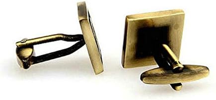 Rare Antique Brass Color Letter D Square Cufflinks Wedding Shirt Cuff Links Gift