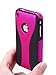 WM Hot Pink-Black 3-Piece Hard Case Cover for Apple iPhone 3G 3GS + Free Screen Protector