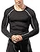 Lavento Men's Compression Shirt Baselayer Cool Dry Long-Sleeve Running T-Shirt