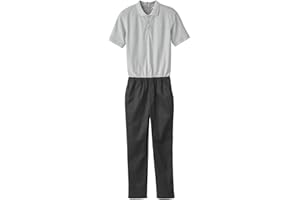 Silverts Men’s Stay Dressed Adaptive Jumpsuit and Open Back Short Sleeve Polo Shirt Set