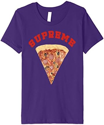 Kids "Supreme Pizza" funny graphic design T-shirt 10 Purple