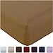 Mellanni King Fitted Sheet - Iconic Collection Bedding Sheets with up to 16 inch Deep Pocket - Soft & Cooling - Fade & Stain Resistant - 1 PC (King, Mocha)