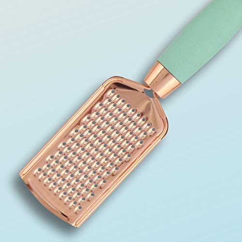 Mint Kitchen Accessories: Mint and Copper Kitchen Tool Set: Copper Tongs, Copper Whisk, Copper Grater, Copper Pizza Wheel, Copper Peeler, Copper Ice Cream Scooper, Copper Garlic Press Stainless Steel