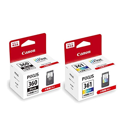 【純正品】CANON FINEカートリッジ BC-360XL(大容量ブラック) + BC-361XL(大容量3色カラー)セット商品画像