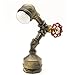 Y-Nut Industrial Steampunk LED Desk Lamp, Iron Piping Loft Style Vintage Antique Light, Retro Desk Lamp, Alfred Night Light LL-007-WW