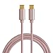 CableCreation USB C to USB C Cable 60W 3A Fast Charging, 6.6ft Braided USB 2.0 Type C to Type C Cable, Compatible with MacBook(Pro), Pixel, Galaxy S10,etc (Rose Gold)