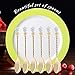 Matashi 24K Gold Plated Crystal Topped Dessert Spoon for Dinner Party Great for Testing Sampling Appetizers Corporate Gifts Christmas Mother's Day Birthday Housewarming Present Dining Decor(Set of 6)