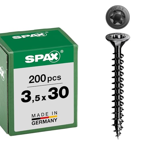 SPAX Universal screw, 3,5 x 30, full thread, flat countersunk head, T-STAR plus T20, 4-CUT, BLAX, 200 pcs. - 1191040350303