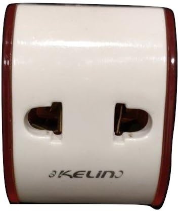 Kelino Premium Quality Universal Travel Multi-Plug (White, Pack of 2) (2-Pin)