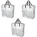 Pack of 3 - Extra Large Clear Storage Bag for Clothing Storage, Under the Bed Storage, Garage Storage, Recycling Bags primary