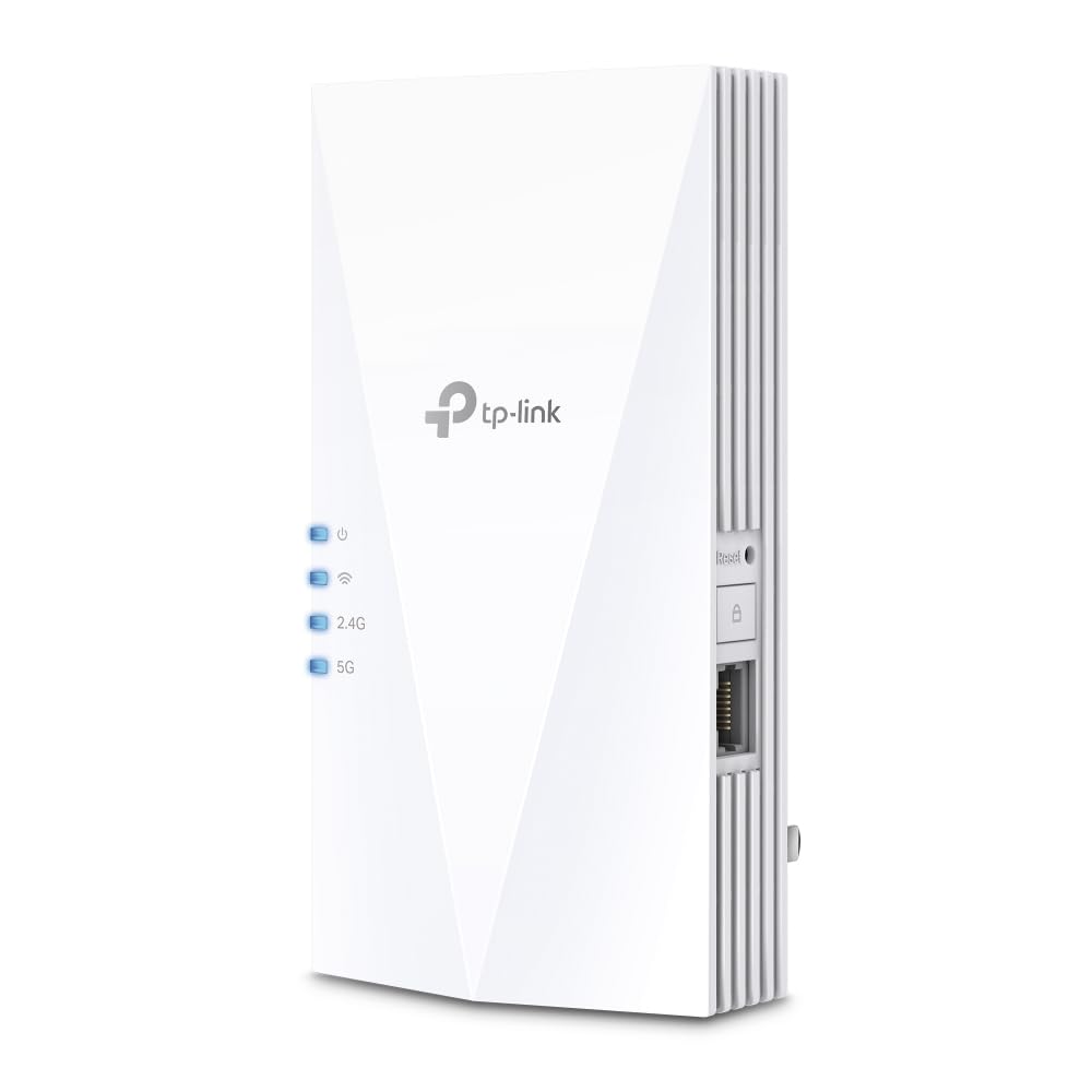 TP-Link RE580X WiFi 6 WLAN Verstärker Repeater AX1500(Dualband 1200MBit/s 5GHz + 300MBit/s 2,4GHz, MU-MIMO, Gigabit Port, kompatibel zu Allen WLAN Routern)