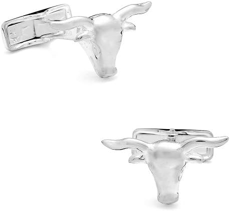 Ravi Ratan Sterling Silver Longhorn Cufflinks (RR-325)