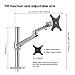 viozon Dual Arm Monitor Mount, Desk Mount Stand for 17-27inch Computer Double Screens, Height Adjustable, Swivel at Any Angle, Each Arm Supports 8KG/17.6lb (Silver1)thumb 4