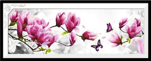 Cross stitch embroidery kit 3D stereoscopic magnolia pattern print (japan import)