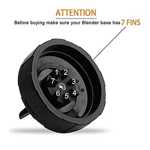 7 Fins Ninja Replacement Parts Blender, Replacement Extractor Blade Parts Fits Nutri Ninja Auto