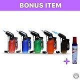 5Pack Angle Eagle Jet Flame Butane Torch Lighter Refillable Windproof+FREE Colibri butane