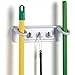 Spectrum Diversified Mop & Broom Holder & Organizer, Cleaning Supplies Storage, Utility Closet Storage & Organization for Cleaning Supplies, Garage Storage for Brooms & Mops