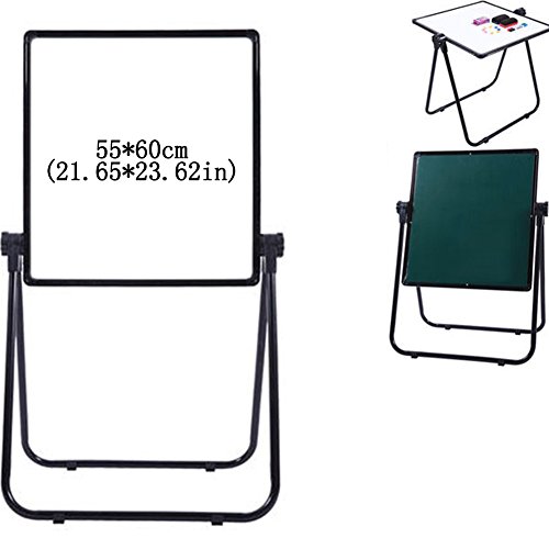 ZZ Lighting Kids Art Easel Drawing Board Chalkboard With Black And White Chalk Board(Black,Board Size 21.65"23.62")