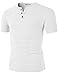 H2H Mens Casual Fashion Slim Fit Basic Cotton Henley T-shirt