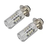 80W Super White LED Headlights Bulbs Upgrade - Yamaha ATVS YFM350 400 450 660 700 Raptor Blaster 200 Banshee 350