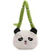 Ueeksry Adorable Panda Plush Shoulder Bag - Kawaii Animal Shape Handbag Crossbody Bag, Novelty Purse Wallet Messenger Bag