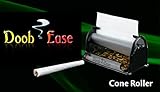 Premium Cigarette Doobie Roller by Doob Ease Rolling Machine for Perfect Sized Rolls Every Time with Shake Catcher (Cone Roller, Black)