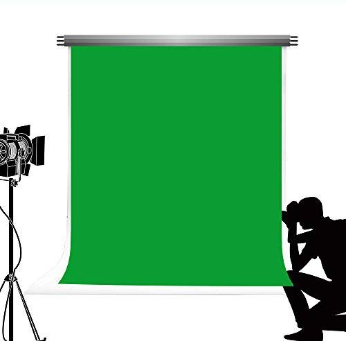 Kate Green Screen Photo Backdrop Professional Washable Portable Studio Photographic Background Microfiber Chroma Key Photo Booth for Photography 5x7ft/1.5x2.2m
