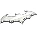 Insfire 3D Metal Sticker Auto Car Motorcycle Logo Badge Emblem Tail Decals Batman Logo Car Emblem, Automotive Sticker Decal Badge Flexes to Fully Adhere to Almost Anything (Silver)