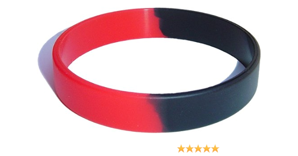 red and black wristband