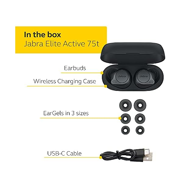 Jabra-Elite-Active-75t-Earbuds--Wireless-Charging-Enabled--Active-Noise-Cancelling-True-Wireless-Sports-Earphones-with-Long-Battery-Life-for-Calls-and-Music--Gray Jabra Elite Active 75t Earbuds - Wireless Charging - Active Noise Cancelling Wireless Sports Earbuds with Long Battery…