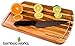 Professional Bamboo Wood Cutting Board and Cheese Board – Tiger Stripe – Organic and Antimicrobial – Extra Large 18 by 12.5 Inch Wood Serving Tray with Drip Groove by Bamboo Works
