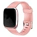 Wepro Bands Compatible with Fitbit Versa Smart Watch, Small, Peach