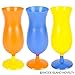 8 Inch Plastic Neon Hurcane Glasses One Dozen