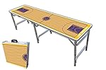 8-Foot Professional Beer Pong Table w/ OPTIONAL Cup Holes - Los Angeles Basketball Court Graphic