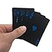 ArnoStore Waterproof PVC Playing Cards Set Pure Color Black Poker Card Classic Magic Tricks Tool Yacht game party toy,54pcs/Deck