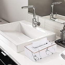 KINGFOM Rectangular PU Leather Tissue Box