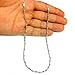 Braided Bead And Snake Style Chain Anklet In Sterling Silver, 10