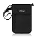 ARVOK Premium Neck Stash Wallet RFID Blocking Travel Passport Holder Pouch for Men & Women (Black)