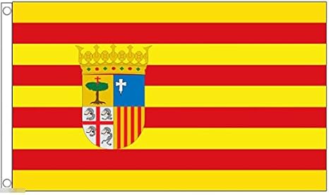 Amazon 国旗 アラゴン州 スペイン 特大フラッグ ノーブランド品 地図 国旗 ホビー