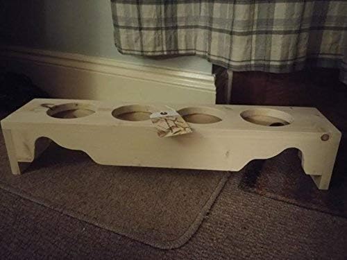Personalised, Custom, Handmade, wooden, pine, cat feeder/bowl stand.