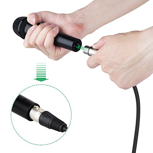 Mugig Microphone Cable XLR with Silver Plated Connector for Professional Mono 3-Pin Male to Female Balanced Cord (16 Feet) - Thumbnail 5