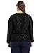 Chicwe Women's Lined Plus Size Dots Blouse Top Neck Keyhole Style 1X-4X