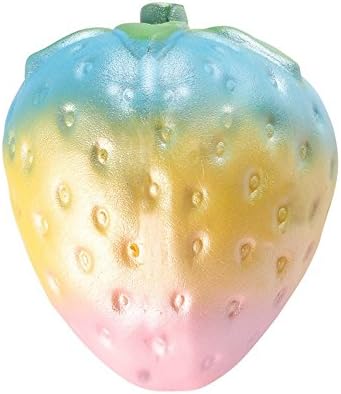 Squishies Jumbo Slow Rising Rainbow Strawberry Toy Charms Stress Relief Toys Party Supplies Cell Phone Pendant Strap Gift