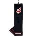 Team Golf MLB Cleveland Indians Embroidered Golf Towel Embroidered Golf Towel, Checkered Scrubber Design, Embroidered Logo