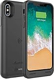 iPhone Xs/X Battery Case, BXXs 4200mAh Slim Portable Protective Extended Charger Cover with Qi Wireless Charging Compatible with iPhone X & iPhone Xs (5.8 inch) - (Black)