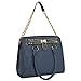 MG Collection Haley Studded Structured Satchel Shoulder Bag, Dark Blue, One Size