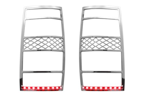 Razer Auto 2007-2014 Chevrolet Suburban/Tahoe Chrome Led Tail Light Bezel Trim Cover