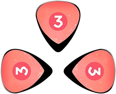 Pimalico Classic Chance The Rapper 3 Design Picks (3 Pack) for Electric Guitar, Acoustic Guitar, Mandolin, and Bass / Black