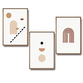 3 Piece Framed Canvas Wall Art for Living Room, Bedroom Mattis and Brutalist Canvas Prints for Modern Home Decoration Ready to Hang - 16"x24"x3 Panels