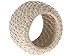 KOUBOO Laguna Rattan Napkin Rings with Tray (Set of 4), Whitewash